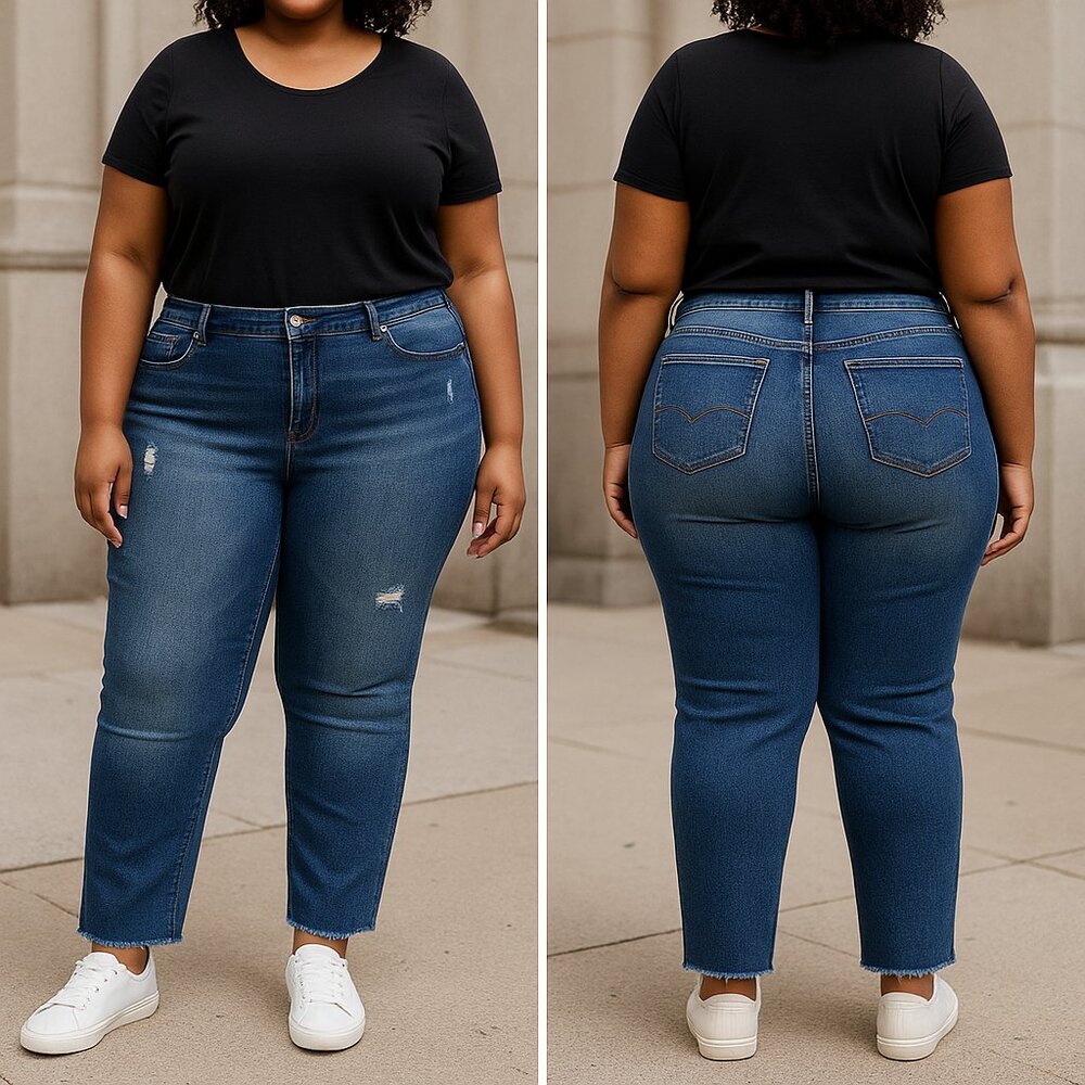 Torrid Distressed Blue‎ Denim Jeans